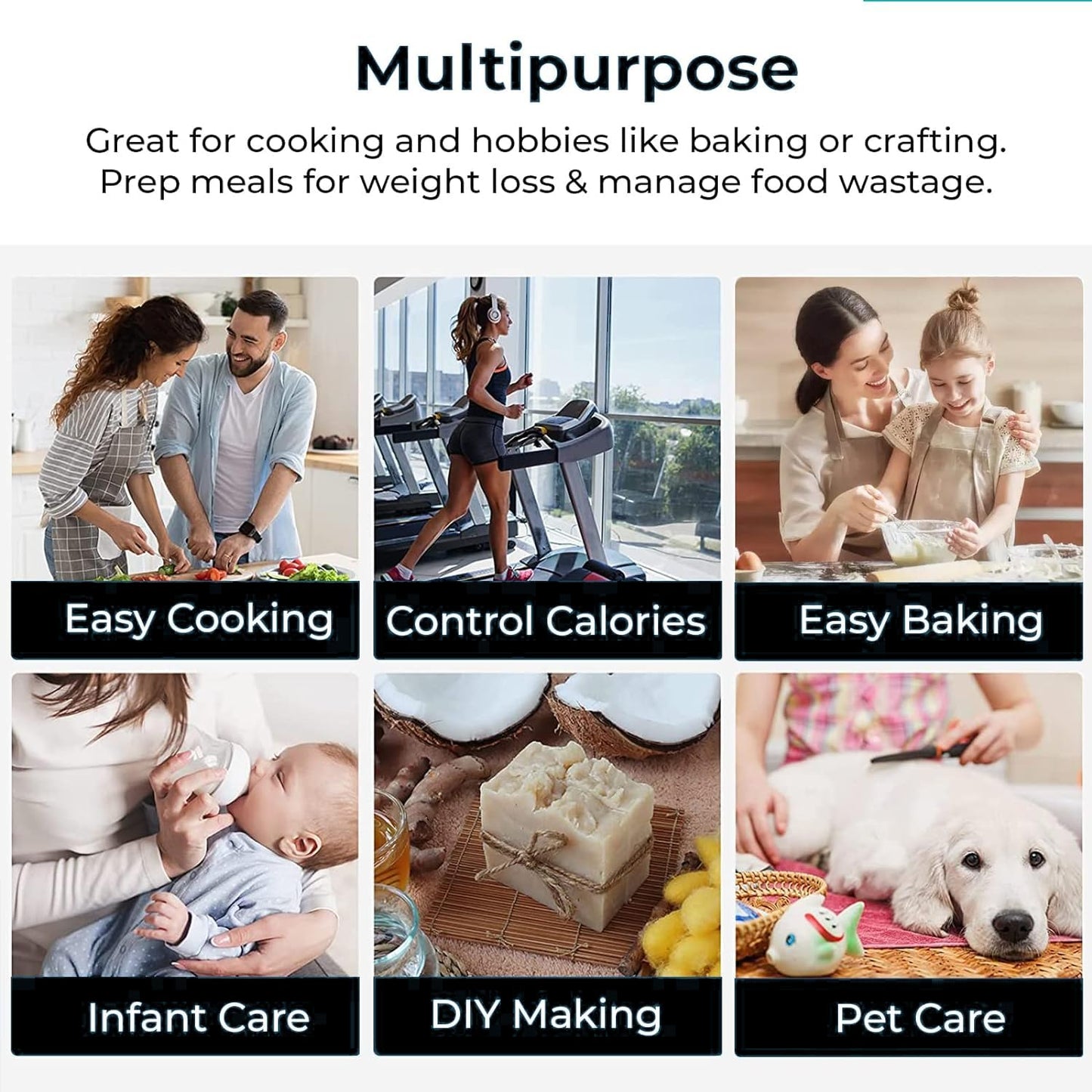 Themisto TH-WS15 Electronic digital Kitchen Weighing Scale |10 Kg|Back Light LCD| Made In India with 1 Year Warranty