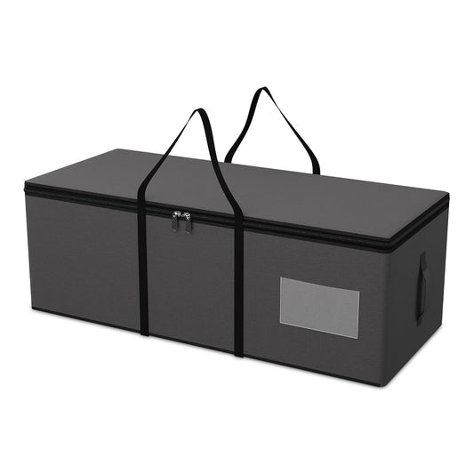 Durable Jumbo Storage Bags For Clothes Large With Zip & Handles | Packers & Movers Under Bed Storage Organizer Box for Clothes Blanket & Toys | Dark Grey