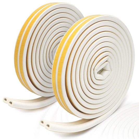 Weather Stripping Door Seal Strip for Doors and Windows, 33 ft Foam Insulation Tape, Self Adhesive, Soundproofing, Sliding Door, Weatherstrip, Door Noise Blocker